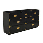 Seven Drawer Black Mango Wood Chest | Sarter