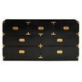 Seven Drawer Black Mango Wood Chest | Sarter