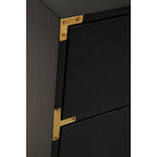 Seven Drawer Black Mango Wood Chest | Sarter