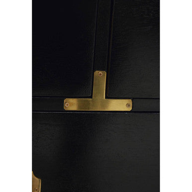 Seven Drawer Black Mango Wood Chest | Sarter