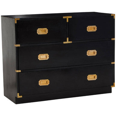 Black Mango Wood Chest of 4 Drawers | Sarter