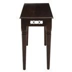 Dark Sheesham Wood Console Table with Iron Finishings | Srina