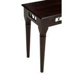 Dark Sheesham Wood Console Table with Iron Finishings | Srina