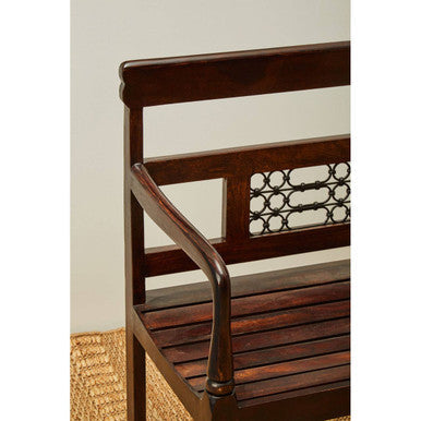 Dark Sheesham Wood Bench | Srina