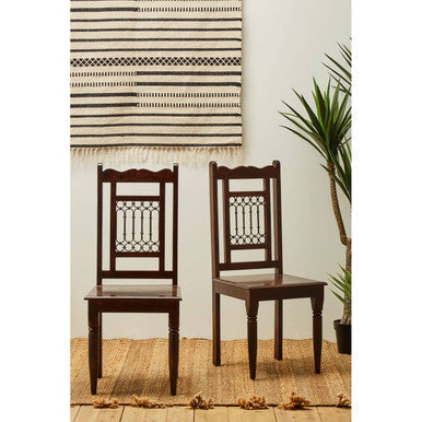 Dark Sheesham Wood Dining Chair | Srina