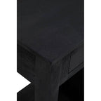 Black Mango Wood Console Table with 20-Bottle Wine Storage and 3 Drawers | Fusion
