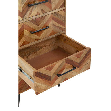 Five Drawer Mango Wood Chest | Boho