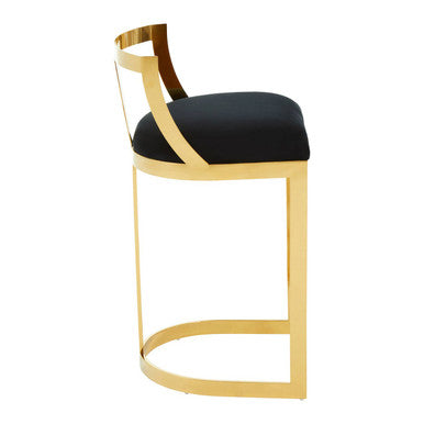 Black Velvet Bar Stool | Azalea
