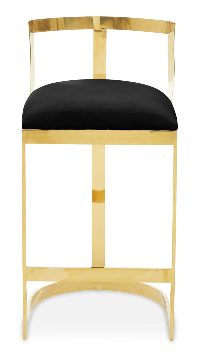 Black Velvet Bar Stool | Azalea