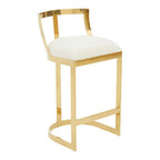 Ivory Velvet Bar Stool | Azalea