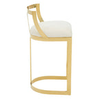 Ivory Velvet Bar Stool | Azalea