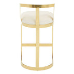 Ivory Velvet Bar Stool | Azalea
