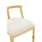 Ivory Velvet Bar Stool | Azalea