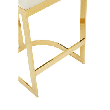 Ivory Velvet Bar Stool | Azalea