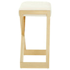 Ivory and Gold Finish Bar Stool | Azalea