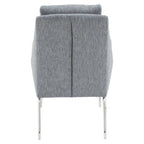 Grey Fabric Lounge Chair and Footstool Set | Azalea
