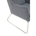 Grey Fabric Lounge Chair and Footstool Set | Azalea