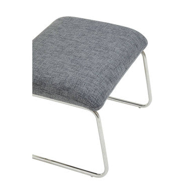 Grey Fabric Lounge Chair and Footstool Set | Azalea