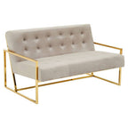 2 Seater Mink Velvet Sofa | Azalea