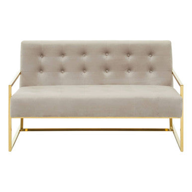 2 Seater Mink Velvet Sofa | Azalea