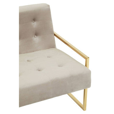 2 Seater Mink Velvet Sofa | Azalea