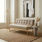 2 Seater Mink Velvet Sofa | Azalea