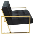 2 Seater Black Velvet Sofa | Azalea