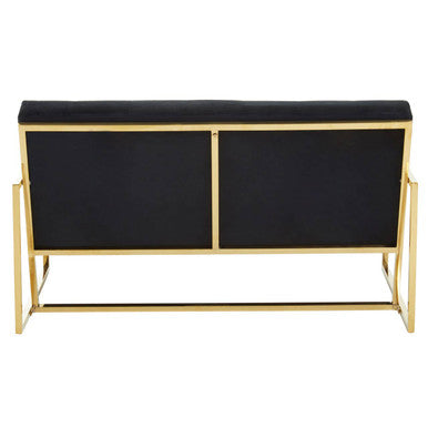 2 Seater Black Velvet Sofa | Azalea