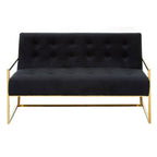 2 Seater Black Velvet Sofa | Azalea