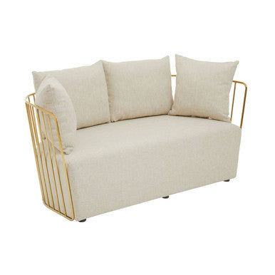 2 Seater Natural Fabric Sofa | Azalea