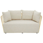 2 Seater Natural Fabric Sofa | Azalea