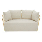 2 Seater Natural Fabric Sofa | Azalea