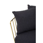 Black Fabric and Metal Chair | Azalea