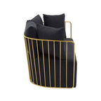 2 Seater Black Fabric Sofa | Azalea
