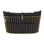 2 Seater Black Fabric Sofa | Azalea