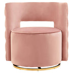 Pink Velvet Swivel Chair | Yasmeen