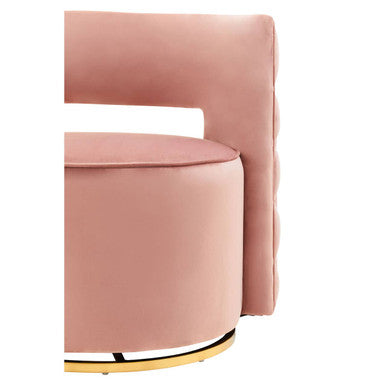 Pink Velvet Swivel Chair | Yasmeen