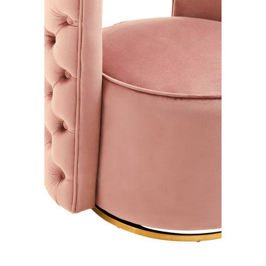 Pink Velvet Swivel Chair | Yasmeen