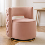 Pink Velvet Swivel Chair | Yasmeen