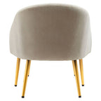 Mink Velvet Chair and Footstool | Yasmeen