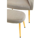 Mink Velvet Chair and Footstool | Yasmeen