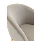 Mink Velvet Chair and Footstool | Yasmeen