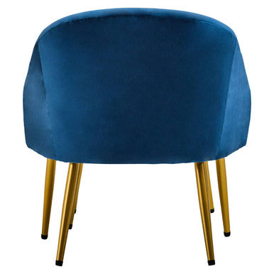 Midnight Blue Chair and Footstool | Yasmeen