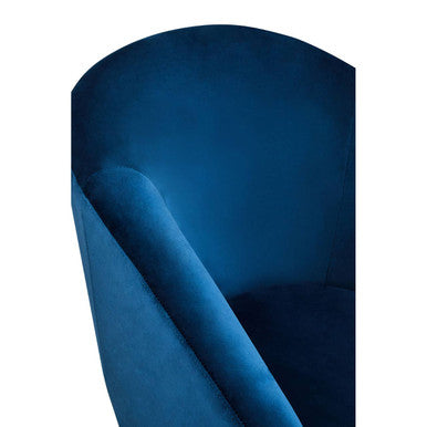 Midnight Blue Chair and Footstool | Yasmeen