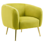 Olive Velvet Armchair | Yasmeen