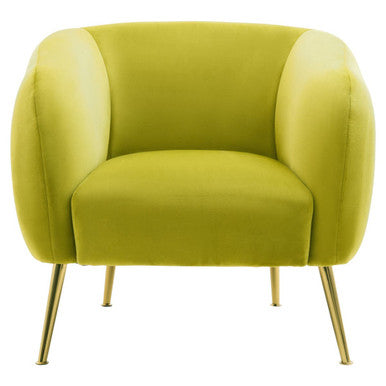 Olive Velvet Armchair | Yasmeen