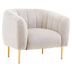 Silver Grey Velvet Armchair | Yasmeen