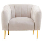 Silver Grey Velvet Armchair | Yasmeen