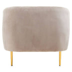 Mink Velvet Channel Detail Armchair | Yasmeen
