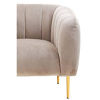 Mink Velvet Channel Detail Armchair | Yasmeen